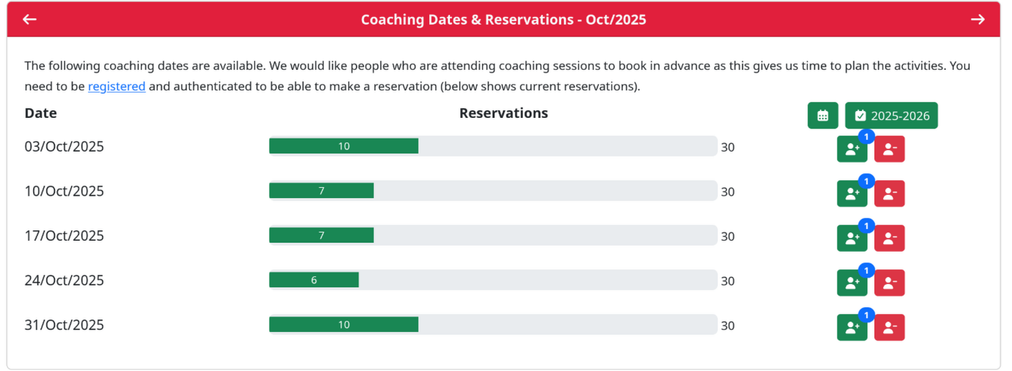 Authenticated coaching view